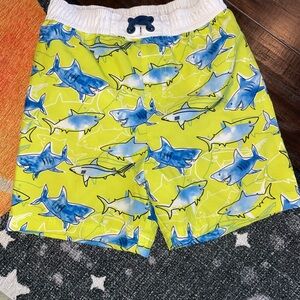 Kids Shark Print Swim Shorts